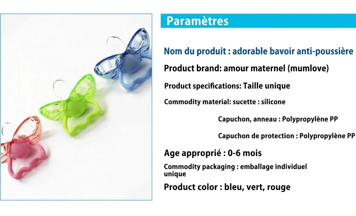 Sucette Bébé Auto-Fermante — Capot Protecteur Anti-Poussière