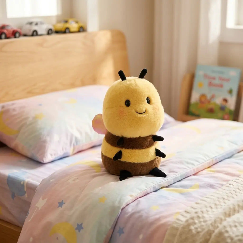 Doudou Abeille Peluche — Petit Compagnon à Suspendre, 23 cm