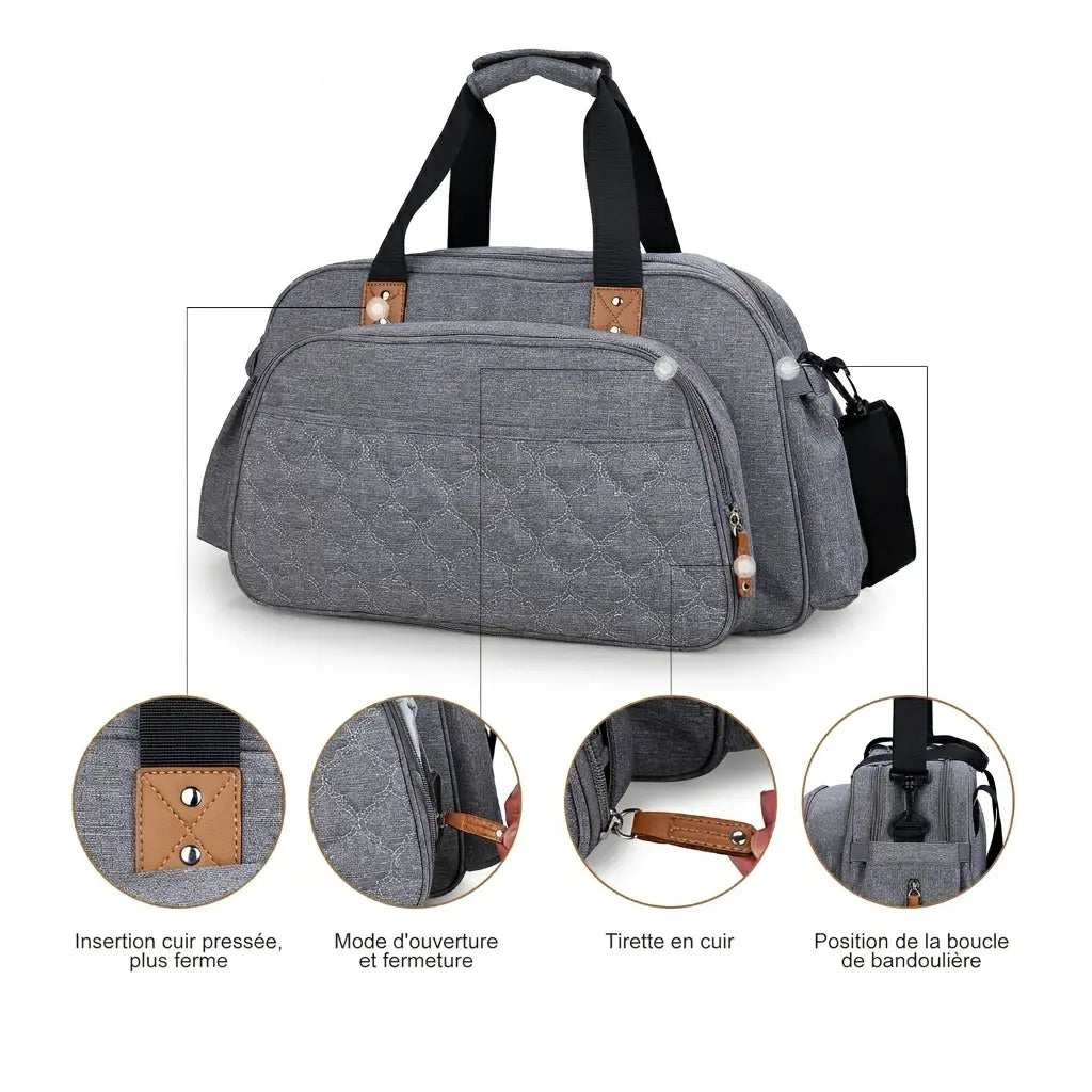 Sac à Langer Convertible — Couffin et Matelas à Langer Intégrés