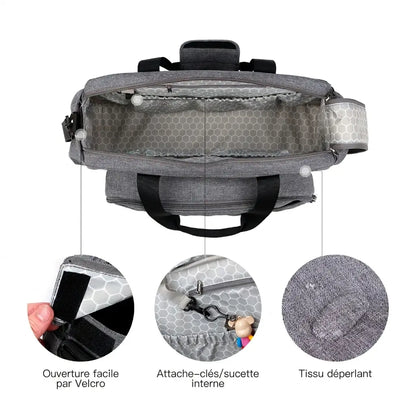 Sac à Langer Convertible — Couffin et Matelas à Langer Intégrés